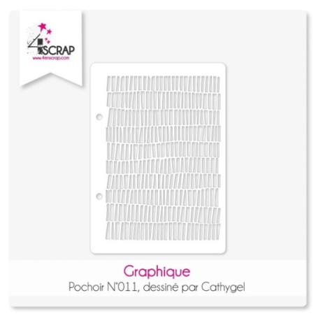 Pochoir Scrapbooking Carterie traits - Graphique