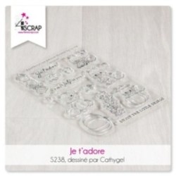 Tampon transparent Scrapbooking Carterie écureuil - Je t'adore