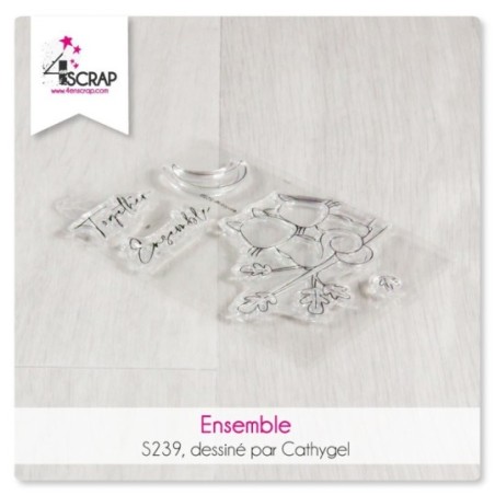 Tampon transparent Scrapbooking Carterie écureuil - Ensemble