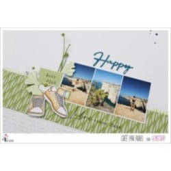 Matrice de coupe Scrapbooking Carterie voyage mot anglais always - Happy Matrice de coupe Scrapbooking Carterie voyage mot anglais always - Happy