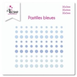 Pastilles Bleues - Embellissement Scrapbooking