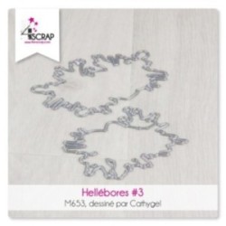 Hellébores 3 - Matrice de coupe Scrapbooking Carterie fleurs hiver