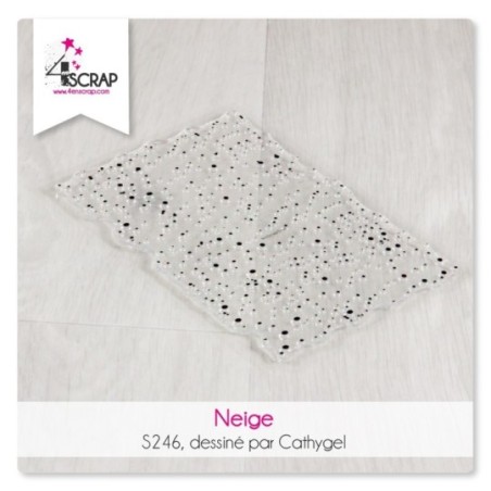 Tampon transparent Scrapbooking Carterie - Neige