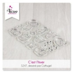 Tampon transparent Scrapbooking Carterie - C'est l'hiver Tampon transparent Scrapbooking Carterie - C'est l'hiver
