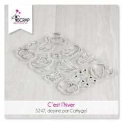 Tampon transparent Scrapbooking Carterie - C'est l'hiver