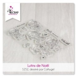 Tampon transparent Scrapbooking Carterie -Lutins de noël Tampon transparent Scrapbooking Carterie -Lutins de noël