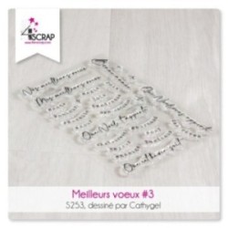 Tampon transparent Scrapbooking Carterie - Meilleurs voeux 3 Tampon transparent Scrapbooking Carterie - Meilleurs voeux 3
