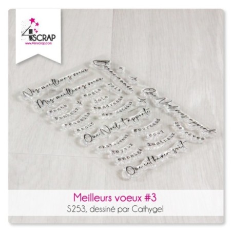 Tampon transparent Scrapbooking Carterie - Meilleurs voeux 3