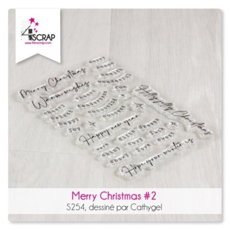 Tampon transparent Scrapbooking Carterie - Merry Christmas 2