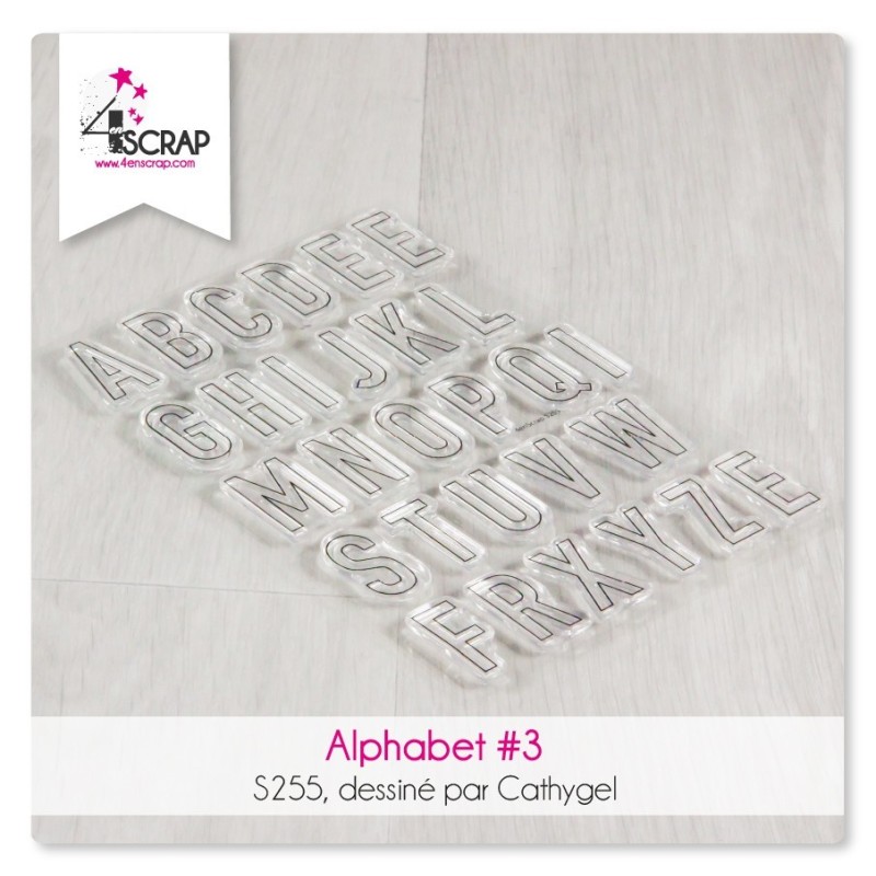 Tampon transparent Scrapbooking Carterie - Alphabet 3