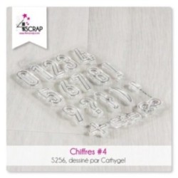 Tampon transparent Scrapbooking Carterie - Chiffres 4