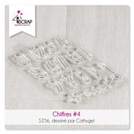 Tampon transparent Scrapbooking Carterie - Chiffres 4