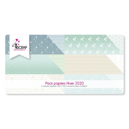 Pack Papier Imprimé Scrapbooking Carterie - Hiver 2020