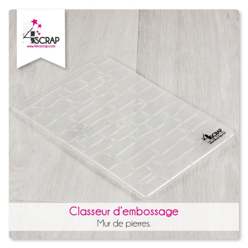 Classeur d'embossage Scrapbooking Carterie maison - Mur de pierres Classeur d'embossage Scrapbooking Carterie maison - Mur de pierres