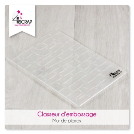 Classeur d'embossage Scrapbooking Carterie maison - Mur de pierres