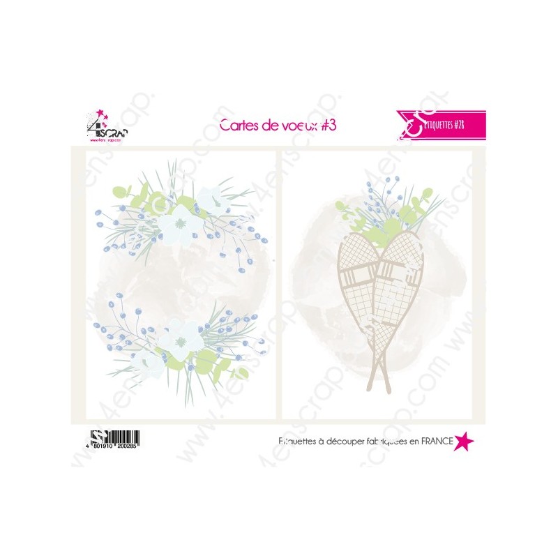 Etiquette à découper Scrapbooking Carterie - Cartes de voeux 3 Etiquette à découper Scrapbooking Carterie - Cartes de voeux 3