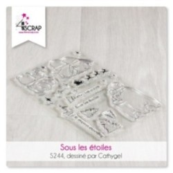 Tampon transparent Scrapbooking Carterie - Sous les étoiles