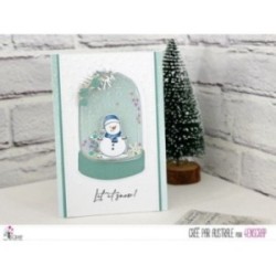 Tampon transparent Scrapbooking Carterie - Il neige Tampon transparent Scrapbooking Carterie - Il neige