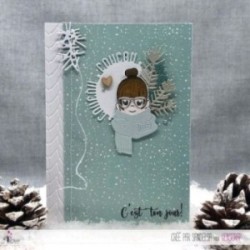 Tampon transparent Scrapbooking Carterie - Neige