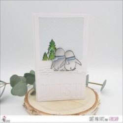 Matrice de coupe Scrapbooking Carterie animaux hiver ours - Renard & Cie