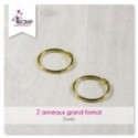 Embellishment Scrapbooking Card Making - Set of 2 silver metal rings in small size