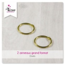 Embellishment Scrapbooking Card Making - Set of 2 silver metal rings in small size