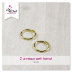 Embellishment Scrapbooking Card Making - Set of 2 silver metal rings in small size