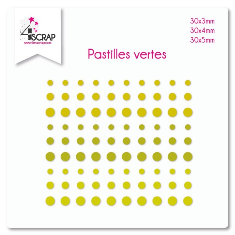 Embellishment Scrapbooking Card making Sticker - Green dots Embellishment Scrapbooking Card making Sticker - Green dots
