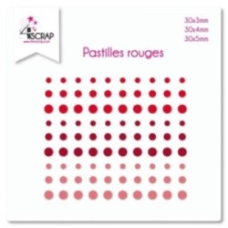 Pastilles Rouges - Embellissement Scrapbooking Carterie autocollant 