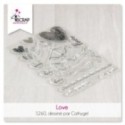Tampon transparent Scrapbooking Carterie amour coeur - Love