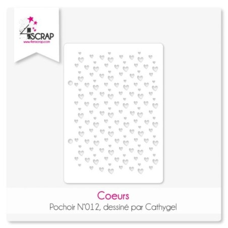 Pochoir Scrapbooking Carterie - Coeurs