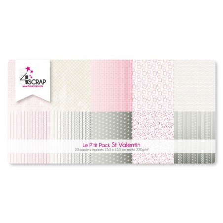 Pack Papier Imprimé Scrapbooking Carterie - Saint Valentin le p'tit pack