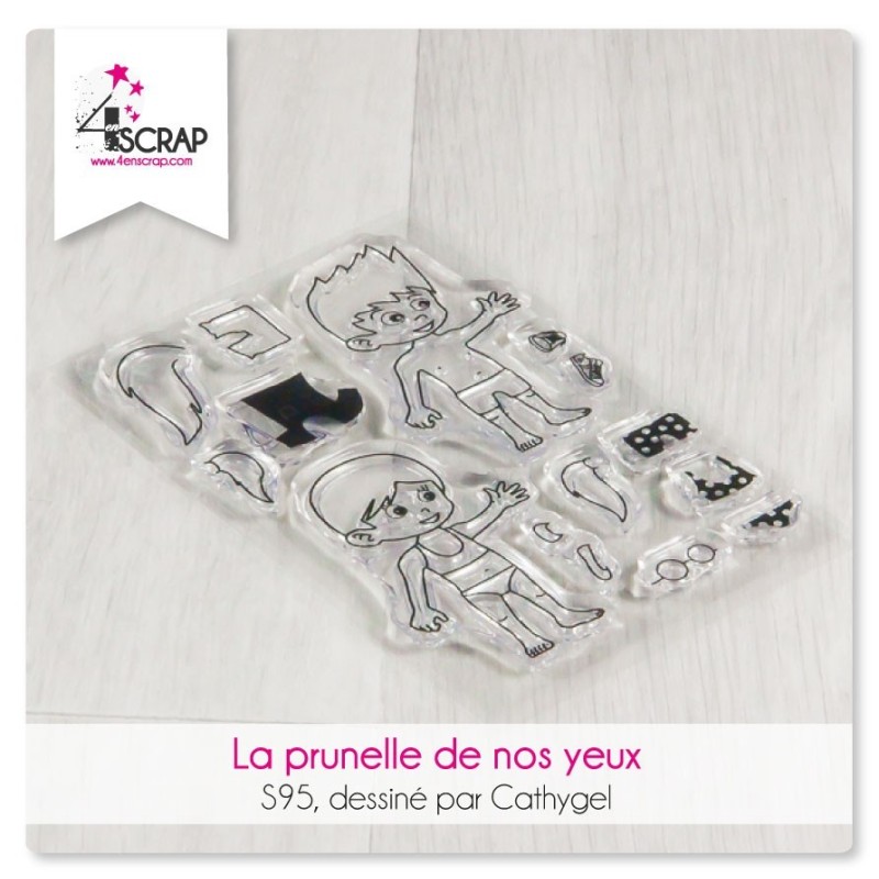 Tampon transparent Scrapbooking Carterie enfant habits - La prunelle de nos yeux Tampon transparent Scrapbooking Carterie enfant habits - La prunelle de nos yeux