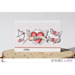 Tampon transparent Scrapbooking Carterie amour coeur - Love