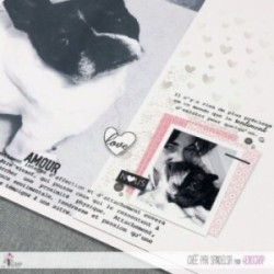 Tampon transparent Scrapbooking Carterie mots - Mon amour