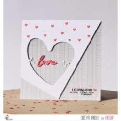 Matrice de coupe Scrapbooking carterie mot coeur - Transparence d'amour