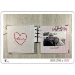 Matrice de coupe Scrapbooking carterie mot coeur - Transparence d'amour