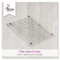 Tampon transparent Scrapbooking Carterie amour mots - Main dans la main