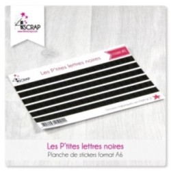 Stickers Scrapbooking Carterie - Les P'tites lettres noires Stickers Scrapbooking Carterie - Les P'tites lettres noires
