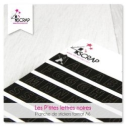 Stickers Scrapbooking Carterie - Les P'tites lettres noires Stickers Scrapbooking Carterie - Les P'tites lettres noires