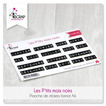 Stickers Scrapbooking Carterie - Les P'tits mois noirs