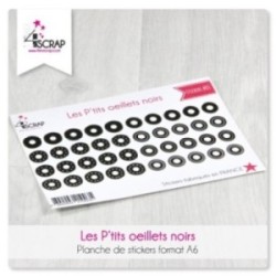 Stickers Scrapbooking Carterie - Les P'tits oeillets noirs