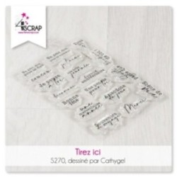 Tampon transparent Scrapbooking Carterie mot - Tirez ici