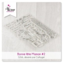 Tampon transparent Scrapbooking Carterie - Bonne fête maman 2