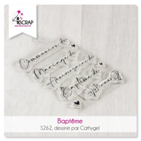 Clear stamp Scrapbooking Card love words - side by side