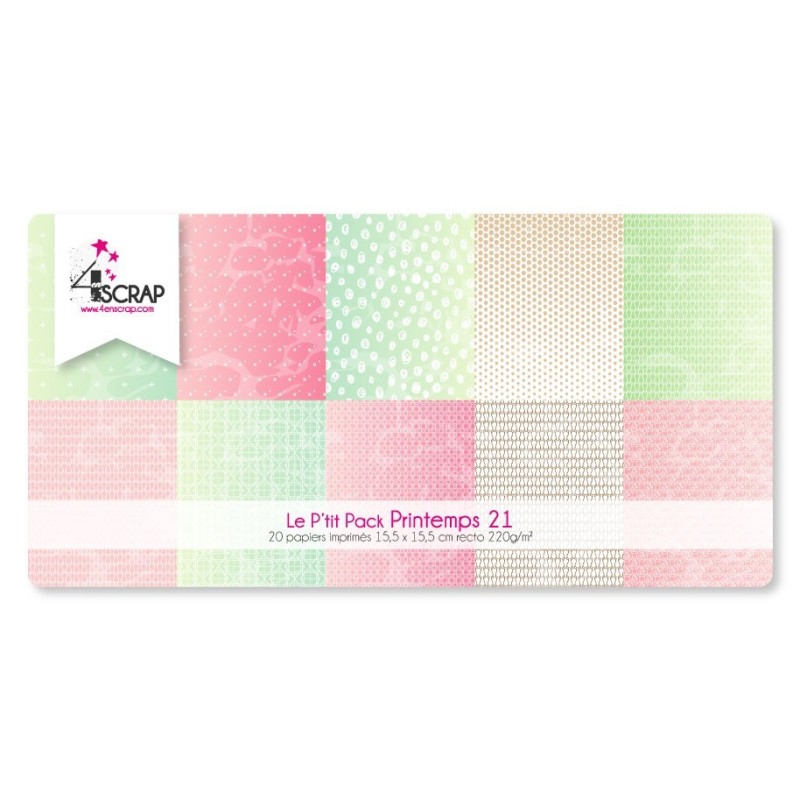 Pack Papier Imprimé Scrapbooking Carterie - Printemps 2021 le p'tit pack Pack Papier Imprimé Scrapbooking Carterie - Printemps 2021 le p'tit pack