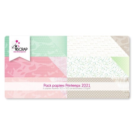 Printed Paper Scrapbooking Card Pack - Spring 2021