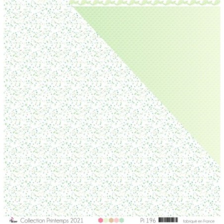 Printed Paper Scrapbooking Card Making - "Mint terrazzo pattern on a white background"