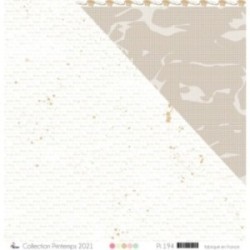 Printed Paper Scrapbooking Card Making - "Stained kraft text on a white background"