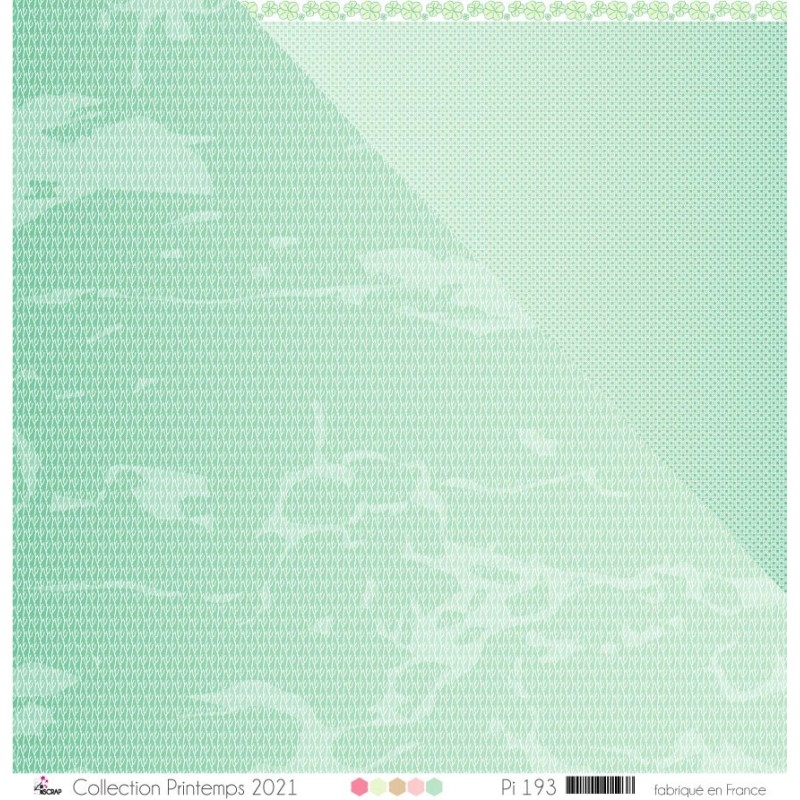 Papier imprimé Scrapbooking Carterie - "Branches & tâches blanches sur fond menthe" Papier imprimé Scrapbooking Carterie - "Branches & tâches blanches sur fond menthe"